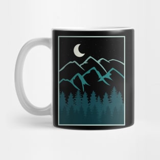 MOUNTAINS HIKING MINIMALIST LANDSCAPE Mug